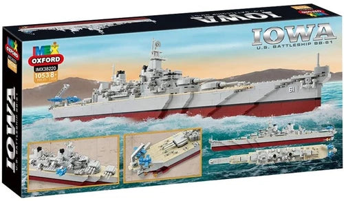 IMEX Oxford Iowa BB-61 U.S. Battleship Brick Building Set (1,058pc)