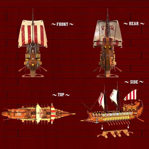 MOC Viking Longship Ancient Warship Building Blocks Viking Warship Gifts