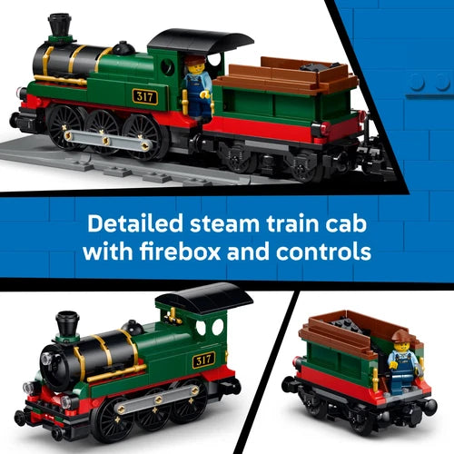 LEGO City Vintage Steam Train Set - Building Toy for Boys & Girls, Ages 7+ - Toy