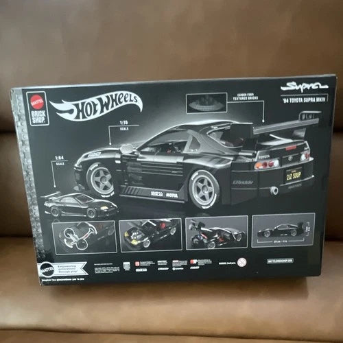 Mattel Hot Wheels Brick Shop '94 Toyota Supra MKIV 824pc Build & Customize HGY87