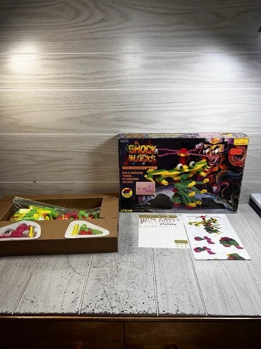 RARE Vintage Larami Shock Blocks ShockCopter Building Play Set