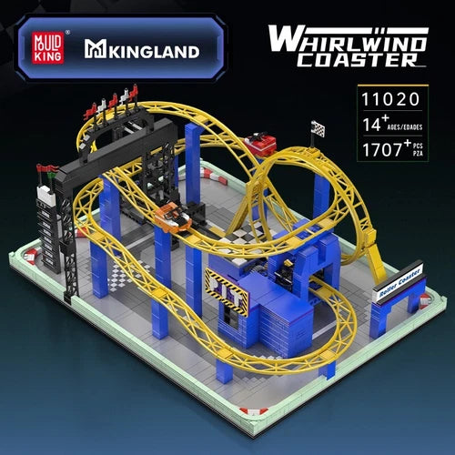 Mould King 11020 Spinning Roller Coaster Park Collectibles Building Block Toy