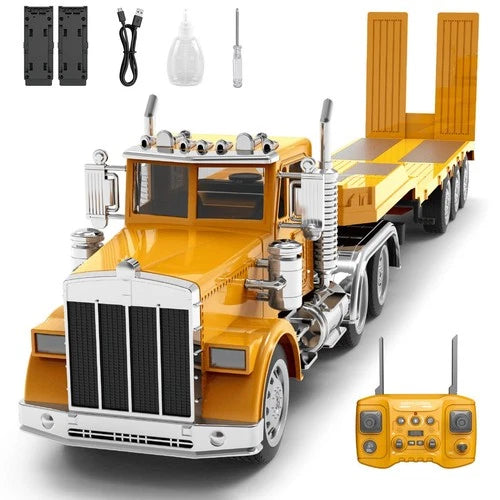 39.6" Giant RC Semi-Trailer Truck for Kids \| 16-Channel Remote Control Transport