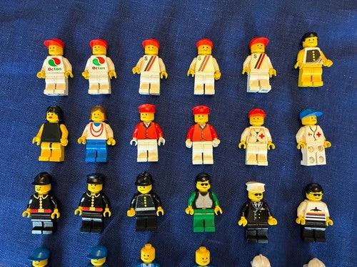 Lot of 42 Vtg MEOW Minifigs (pilots, firemen, doctors, etc)