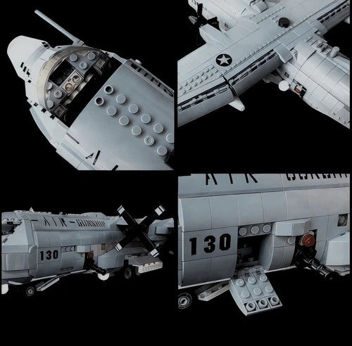 General Jim’s AC-130 Hercules Gunship 1713PCS Military Aircraft Set