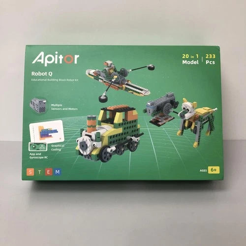 Apitor Robot Q 20-in-1 STEM Robot Building Toy Set 233 Pieces 6+ App Coding New