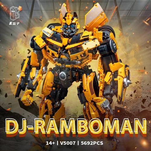 MOC Building Blocks K-Box V5007 transformation DJ-Rambo Man Robot Toys